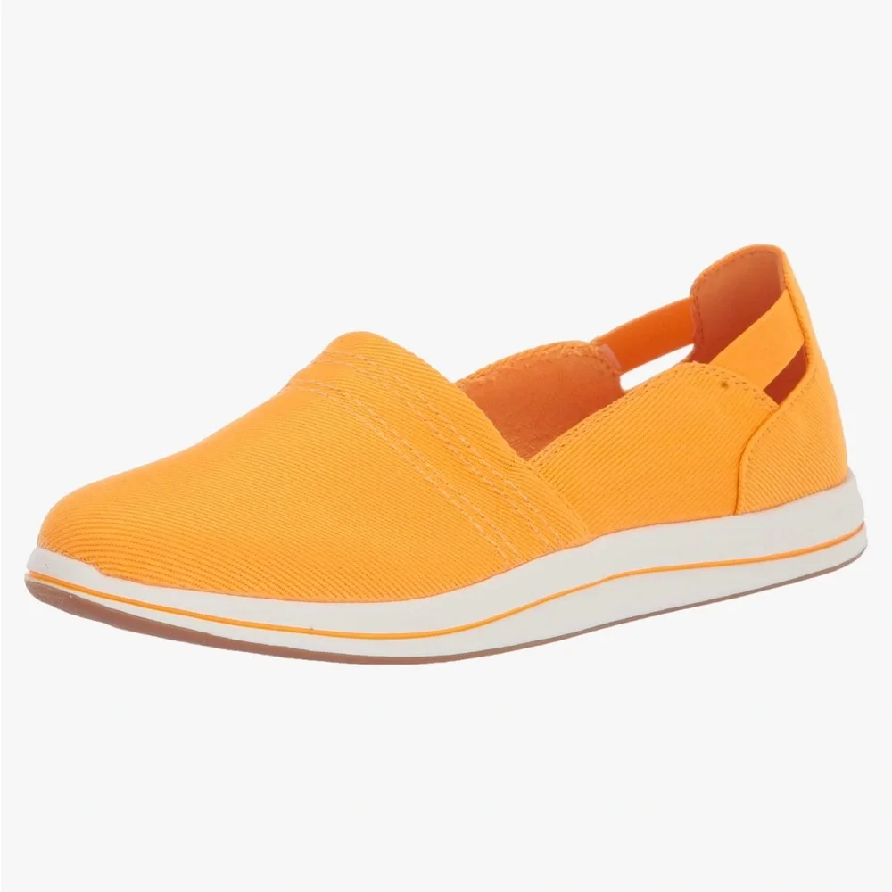 Clark’s CloudSteppers Breeze Women's 11 Dandelion Yellow Slip-On Shoes Moc Flats - Picture 1 of 8
